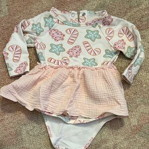Festive Candy Cane Baby Onesie 6 month